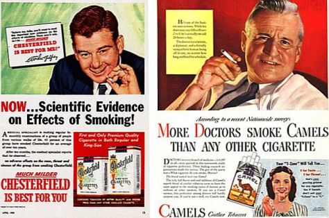 Proponents of AGW suggest the global warming debate and that of tobacco are alike in many ways. Image courtesy Google Images