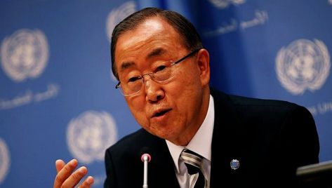 UN Secretary-General Ban Ki-moon called for quick and decisive action to limit global warming. Image courtesy Mike Segar Reuters
